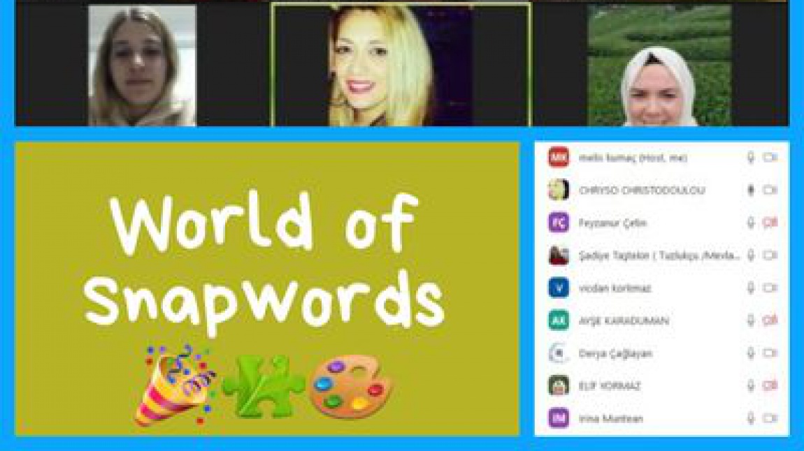 'World of Snapwords' Çevrimiçi Toplantısı